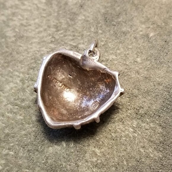 Sterling Silver Puff Heart Pendant Charm XOX LOVE - Picture 4 of 8